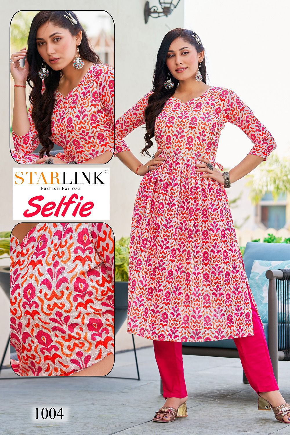 Starlink Selfie Wholesale Georgette Designer Kurtis Catalog